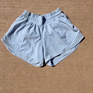 Pastel blue Lululemon shorts